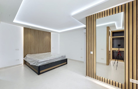 Dormitorio de la villa en Guadalmina Alta