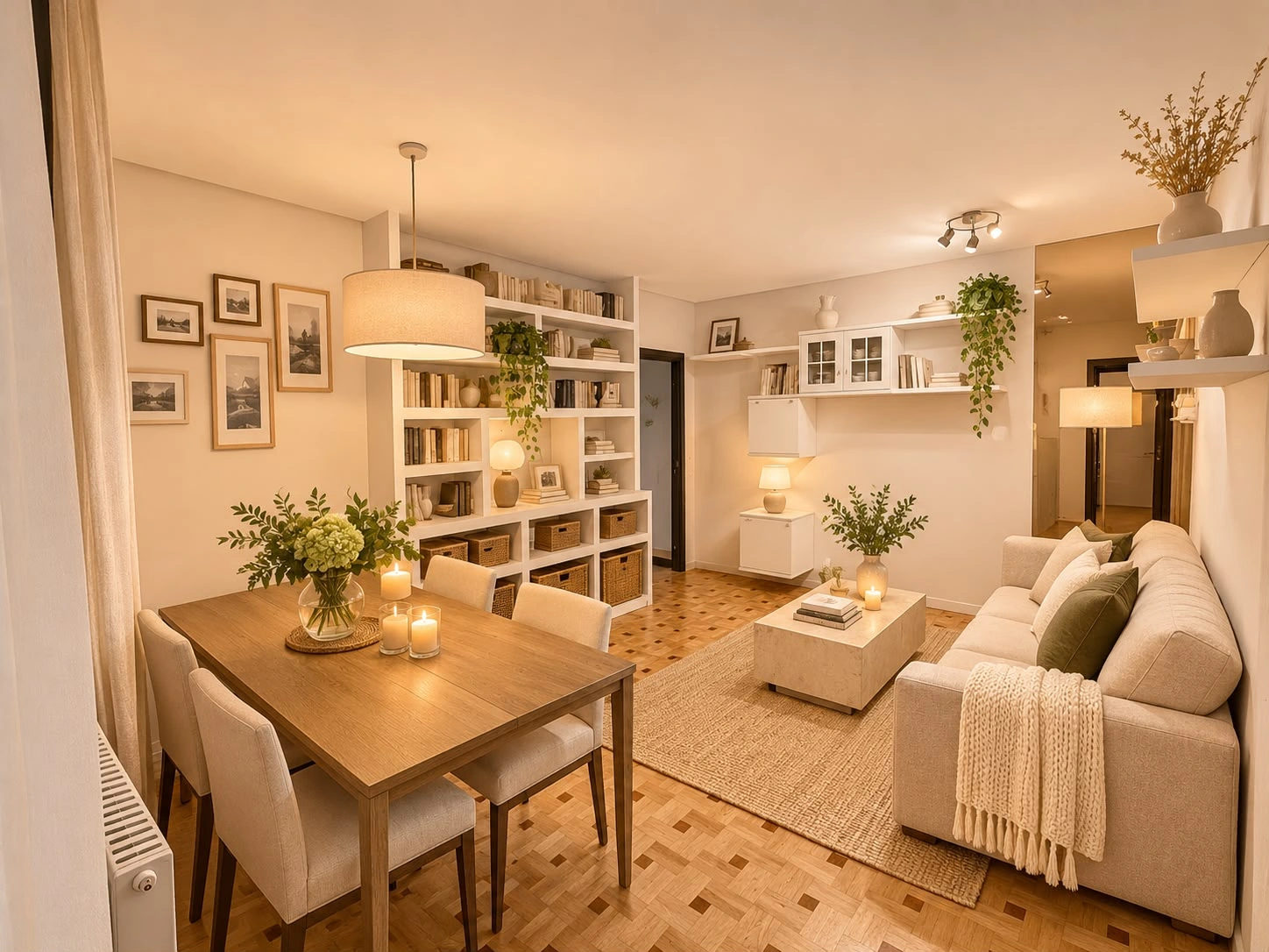 Virtual staging: Living and dining room