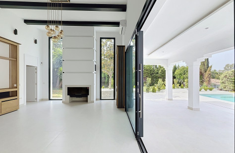Salón de la villa en Guadalmina Alta